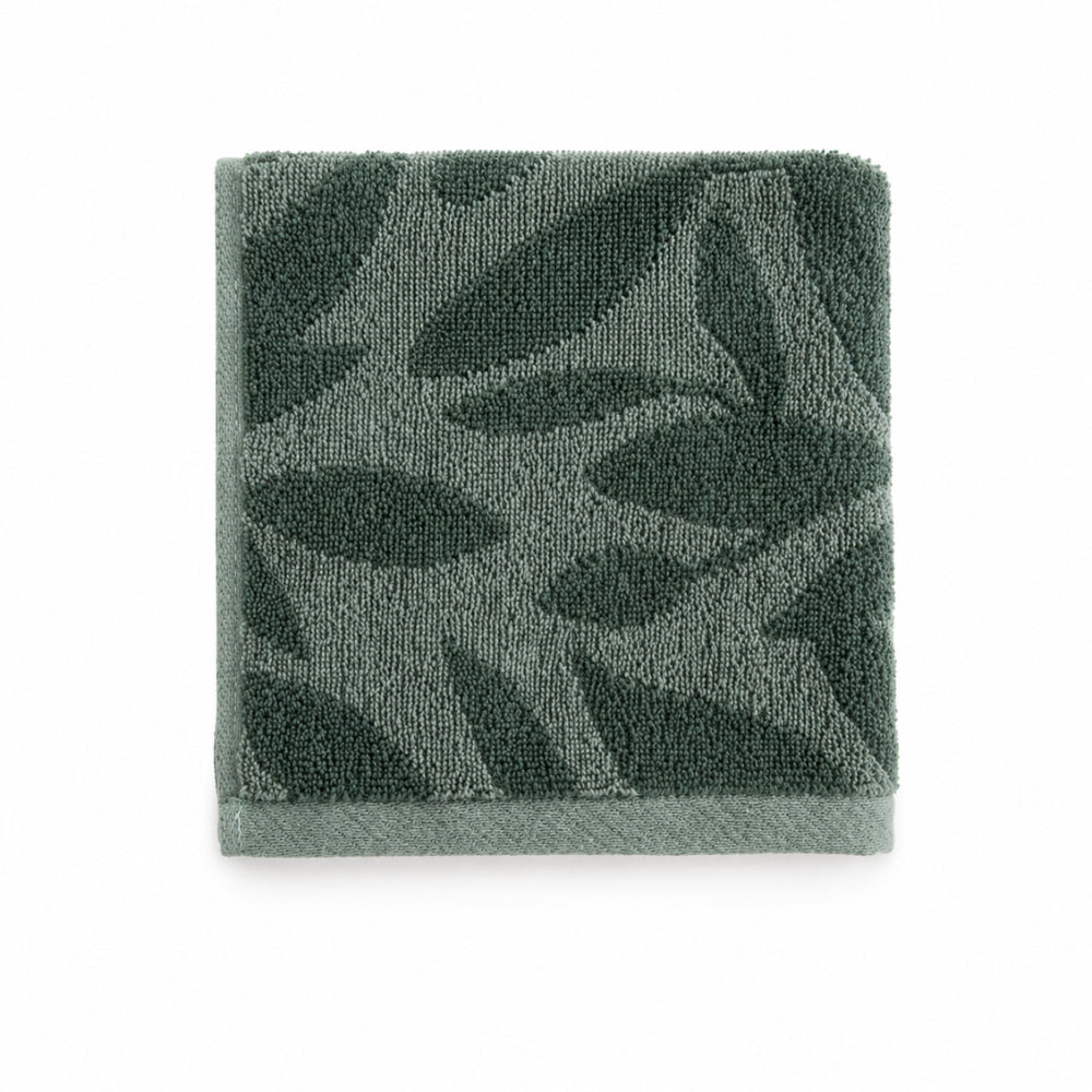Evergreen Collection Jacquard Face Washer - SAGE
